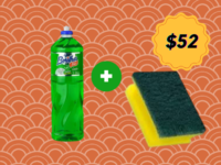 Combo 2 | Detergente  Brilha 1L + esponja  salva uña